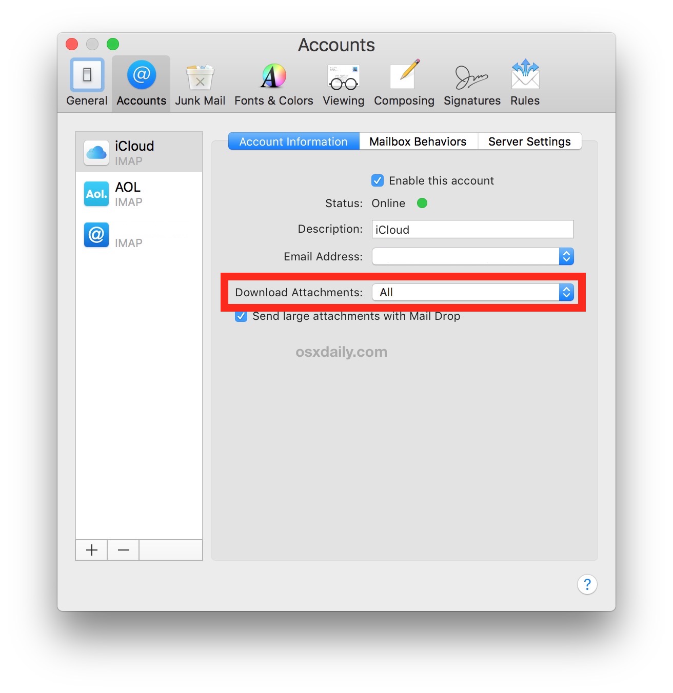 Mac mail download attachments automatically mac